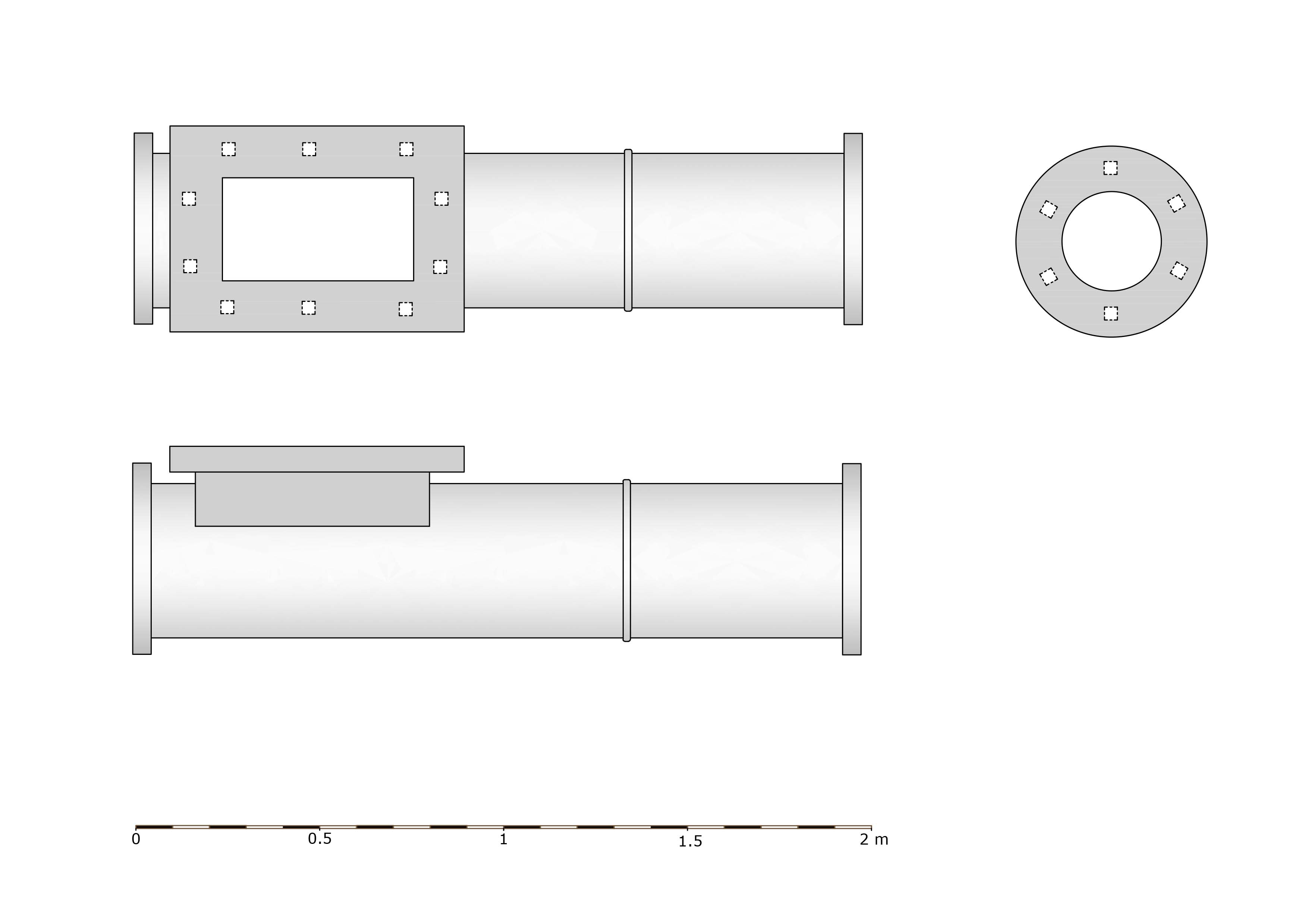 A monochrome reconstruction drawing of one of the clack pieces